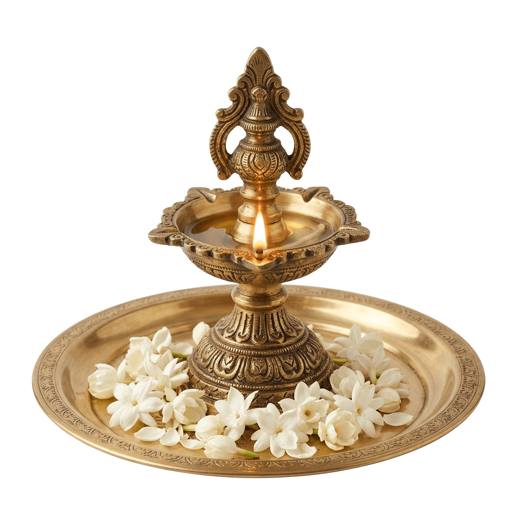 Sacred Brass Aarti Diya Decor
